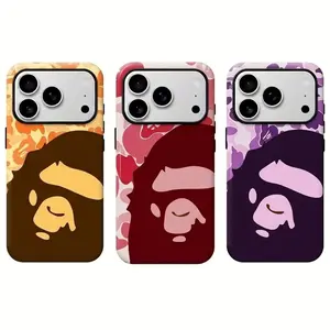 BAPE Ape Head Camo Phone Case Compatible with iPhone 11 12 13 14 15 16 17 Pro Max Plus | Shockproof Protective Cover | Streetwear Fashion Phone Case Gift