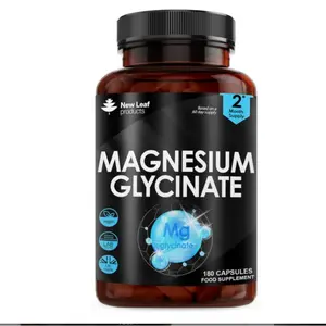 Magnesium Glycinate Supplements - 180 High Strength Capsules - 1040mg of Magnesium Providing 208mg Elemental Magnesium Per Serving - Pure Active Ingredient - UK Manufactured