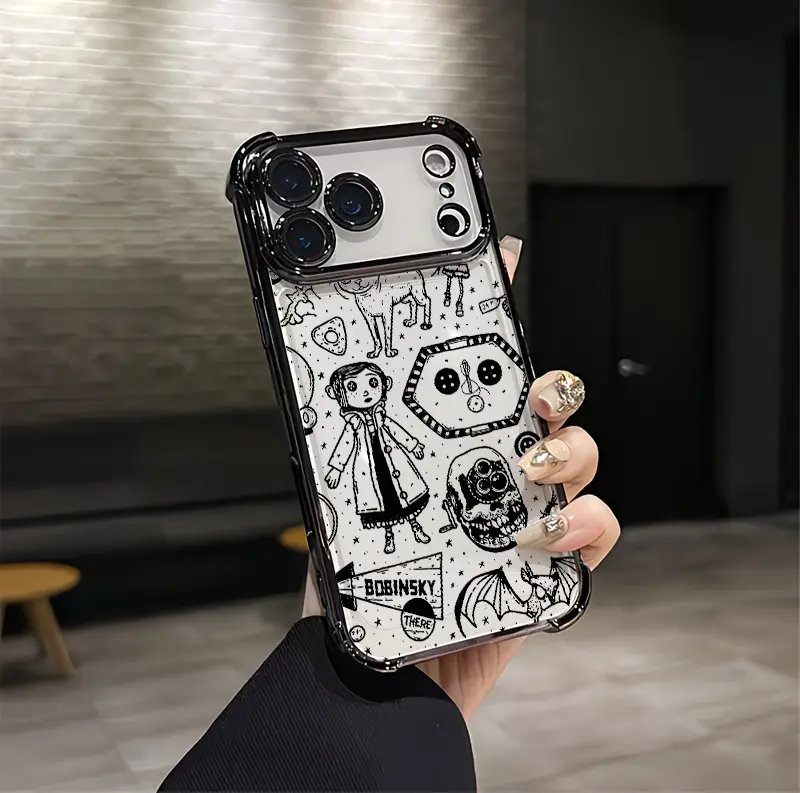 Spooky Gothic Phone Aesthetic Custom Soft Silicone TPU Shockproof Smartphone Case - Compatible with iPhone 17/16/15/14/13/12 Plus Pro Max Ultra, Samsung 22/23/24/25 Plus Pro Max Ultra - Vintage Unique Handheld Electronics Accessory Trendy Gift