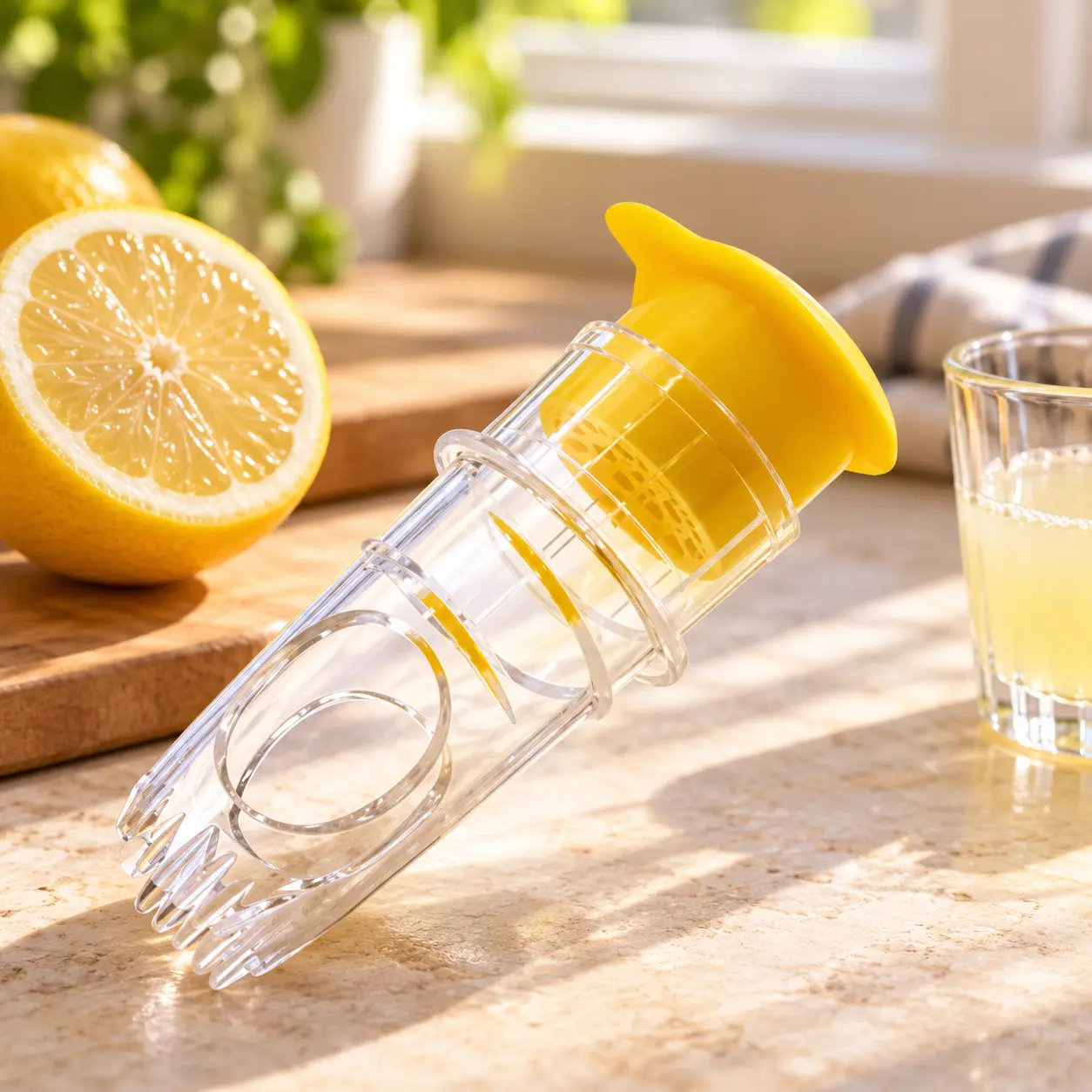 Kitchen Tool Handheld Lemon Juicer - Easy-to-Use Citrus Juice Extractor with Built-In Strainer for Fresh Citrus Juice