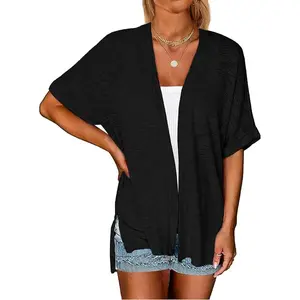 Lightweight Cardigans for Women Casual Summer Short Sleeve Cardigan Open Front Beach Coverups 2026