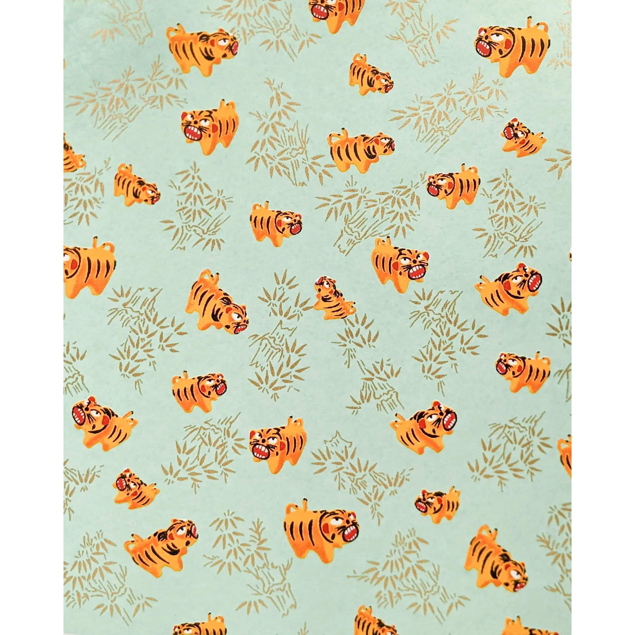 0898 Tigers on Turquoise