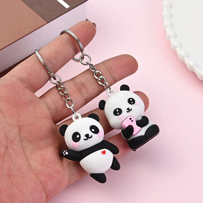 Cute Panda Keychain, Keychain Kawaii, Keychain Bag Pendant, Adorable Bag Charm Accessories, Perfect Gift for Animal Lovers, Stylish and Fun Accessory