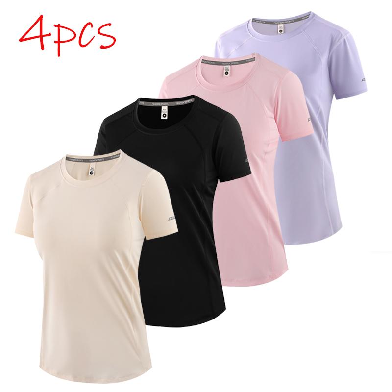 Women’s short-sleeve shirt, basic style, streetwear outfit, slim-fit top, casual summer wear, stretchy slim-fit , fresh spring set