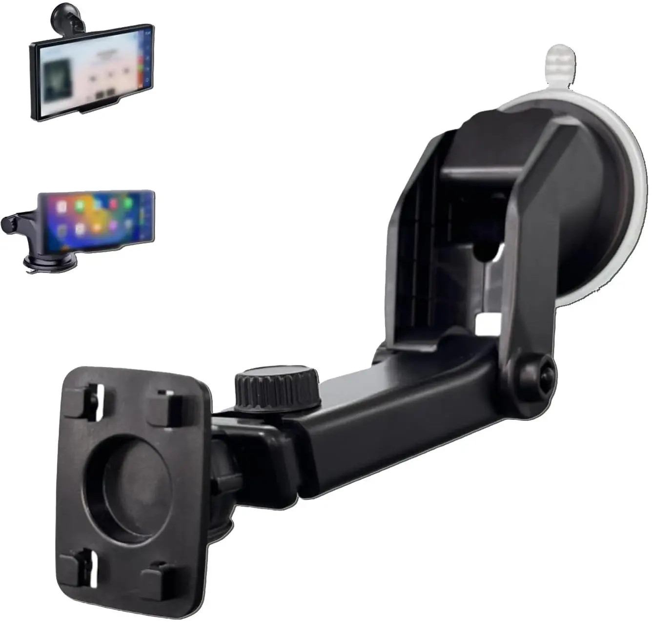 【PASLDA】Dashboard Suction Cup Bracket Mount for Carplay Screen Monitor, Compatible with Most 7 Inch Portable Monitor Cell Phone Windshield Suction Cup