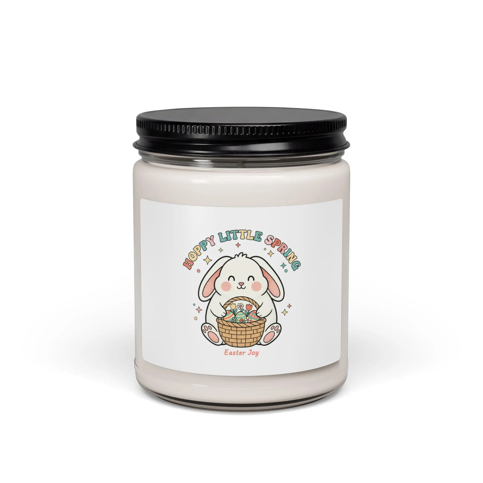 Easter Bunny Aesthetic Soy Candle, Pastel Spring Cottagecore | 9oz