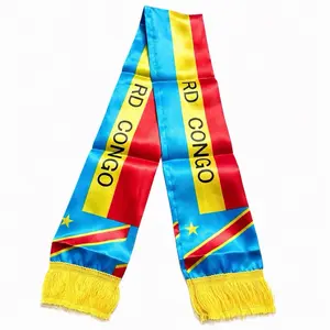 Congo  sash. Congolese scarf , RDC flag colors  DRC congolais drapeau, fan gears DRC ,