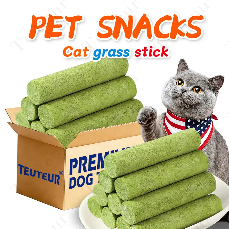 Cat Grass Treats Freeze Dried Cat Snacks Hairball Control Dental Chews for Kittens and Adult Cats Digestive Support Natural Cat Grass Sticks Teeth Cleaning Fresh Breath Healthy Pet Snacks Easy to Feed Nutritious Cat Treats  try cattreats