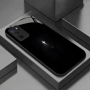 devout cross pattern design suitable for OPPO A9 (2020),A15,A35,A15s,A16,A16s,A54s,A16k,A16e,A17,A17k,A3,A8,A31,A38,A18,A39,A57 (2016),A3Pro,A3x,A3,A3s,A12e Hard Case glass texture Simple design new styles Phone Case