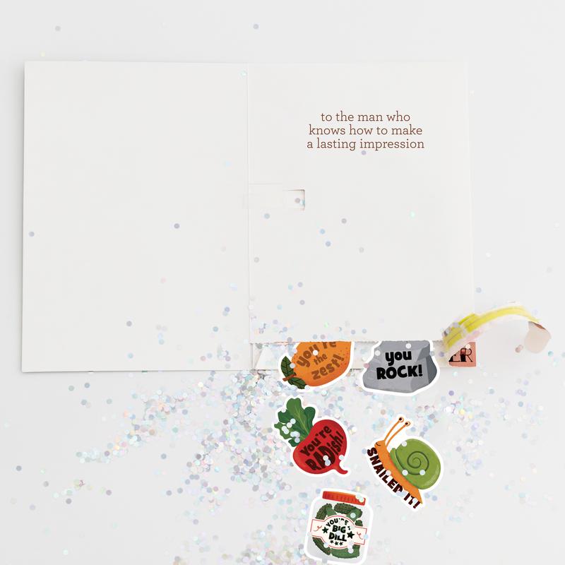 Endless Farting Father's Day Card with Glitter and Stickers Surprise