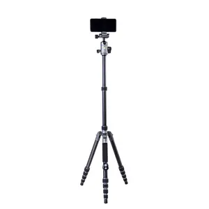 Vanguard VEO 3 GO 265HAB Aluminum Tripod Monopod with Ball Head Bluetooth Remote SPC Ultra-Tall 5-Section Travel Kit for Camera Up to 22 lbs