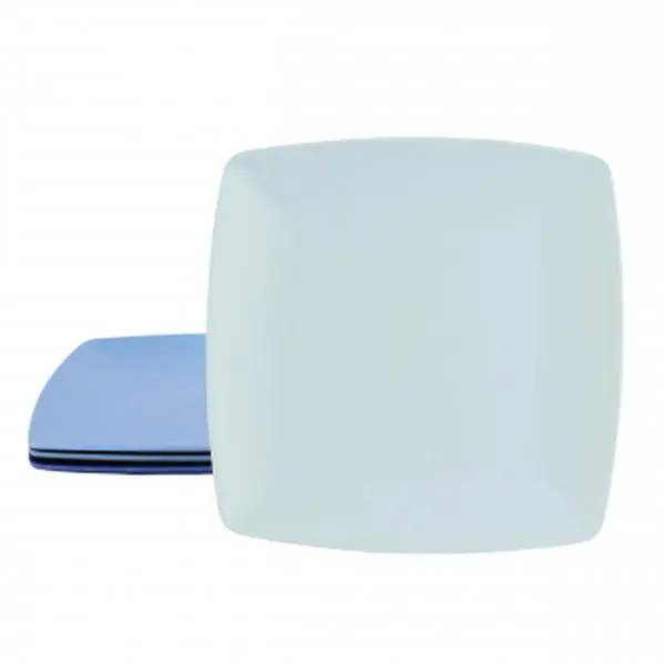 Gibson Home 136428.04 8.5 in. Greyson Square Melamine Dessert Plate Set, Assorted Blue - 4 Piece