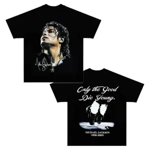 Micheal Jackson Graphic T-Shirt, Unisex Gift for Fans, Womenswear Tops Cotton