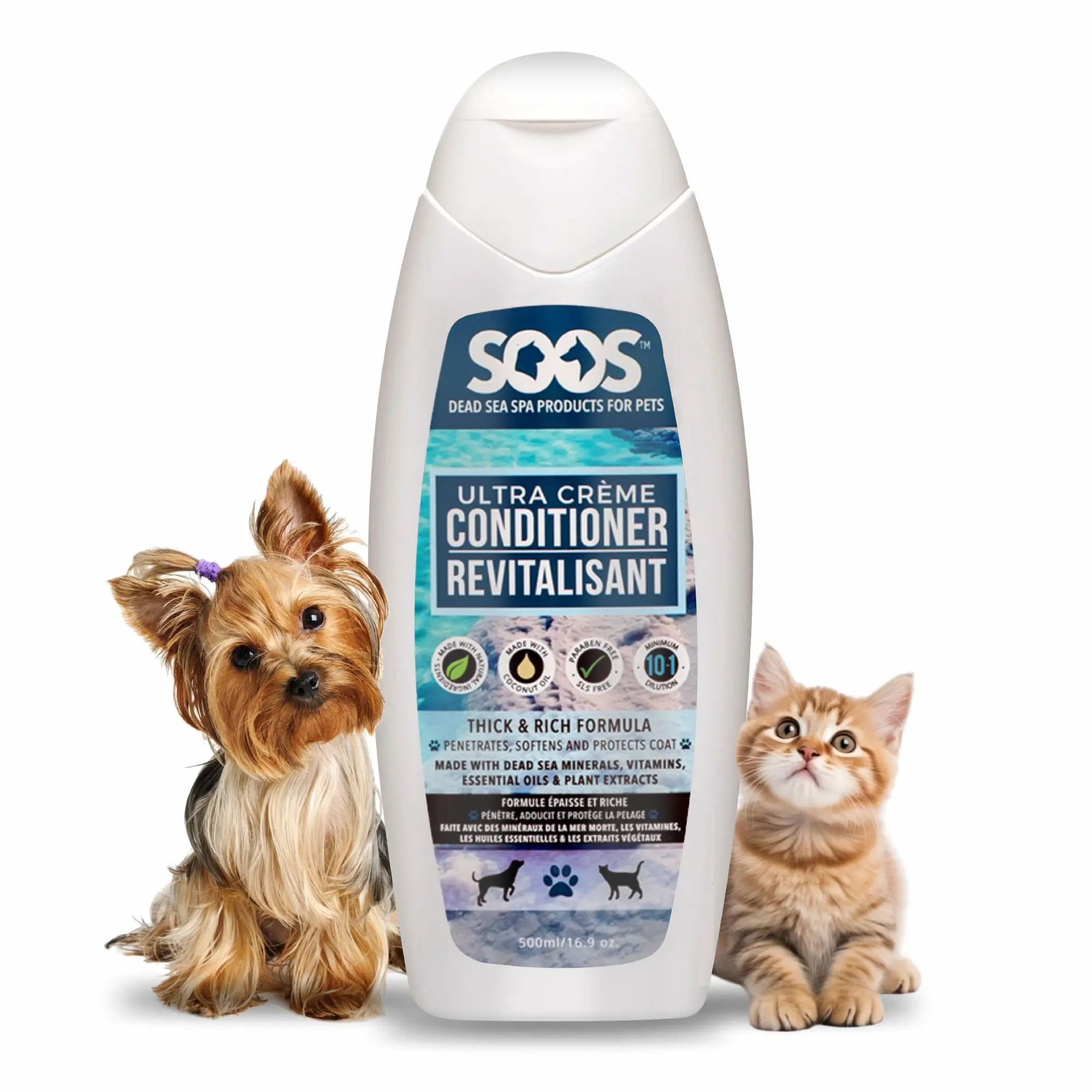 Soos Pets Natural Dead Sea Ultra Crème Pet Conditioner For Dogs & Cats