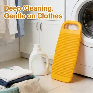 2026 New Laundry Board, Plastic Washboard, Anti-Slip Plastic Clothes Scrubber with Handle, Strong Stain Removal, Eco-Friendly Material, Essential for Dorms and Rentals