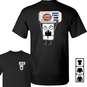 Doodlebob Miler Lite Eseential 2 sided T-Shirt, Retro, Cotton Unisex, Graphic Tees, T Shirts for Men, Men's T-Shirt