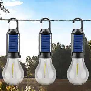 Solar LED Camping Lights with Hook, Tent Lights for Camping with Led, – Type-C Rechargeable, IPX4 Waterproof, 3 Lighting Modes (High/Low/Strobe), 18650 Lithium Battery,Sleek Design– Portable, Durable for Hiking,Backpacking,Adventures,Hurricane Emergency