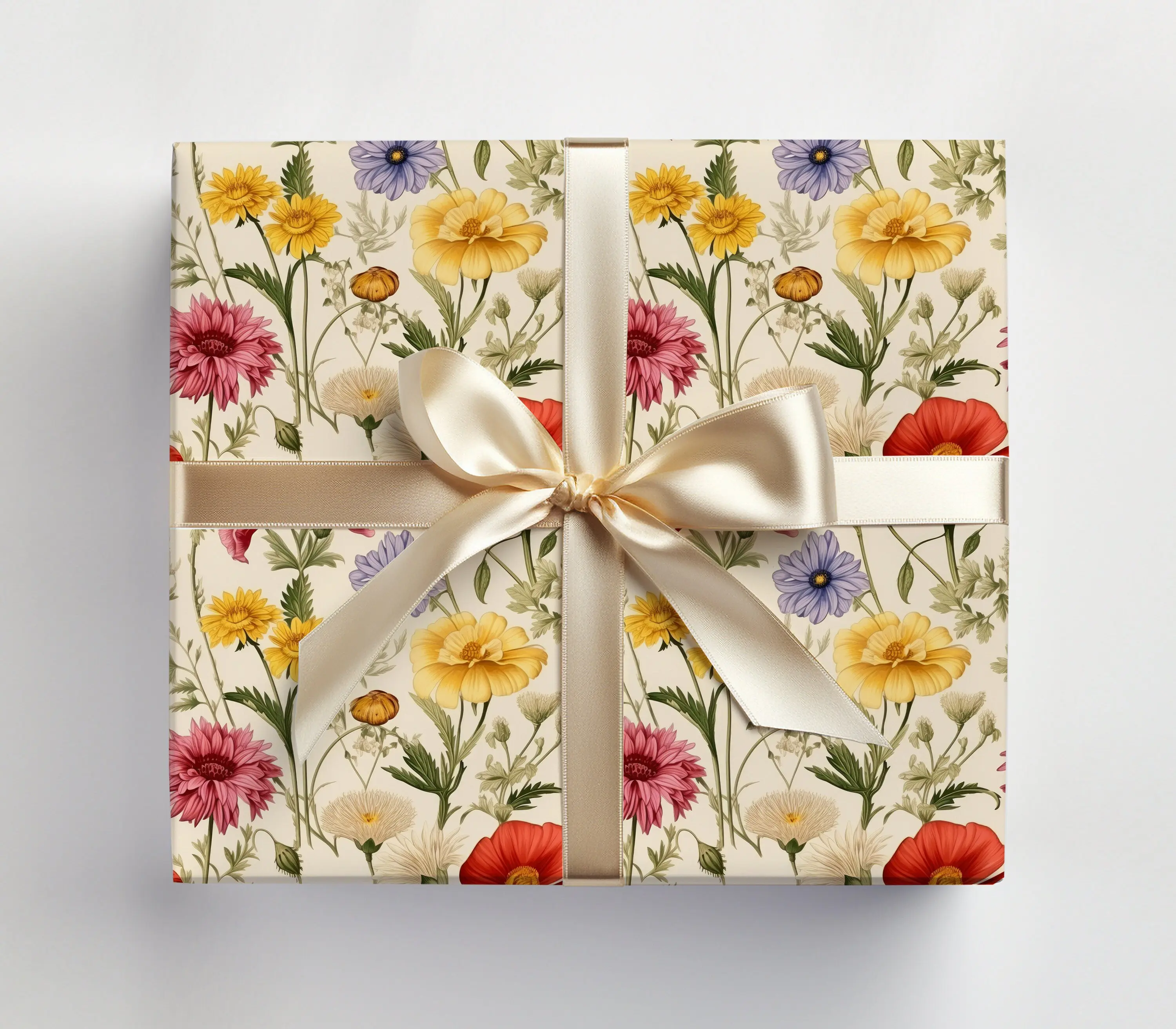 Botanical Wrapping Paper Botanical Wrapping Paper Roll Botanic Floral Wrapping Paper With Vintage Floral Wrapping Paper, Botanical Gift Wrap