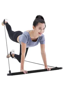 Portable Pilates Stick Yoga Exercise Pilates Bar, Yoga Pilates Bar Reformer Kit, Pilates   Bar Kit with Resistance Band,Home Gym Pilates with Foot Loop for Total Body Workout