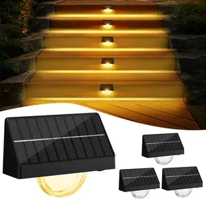 Quntis RGBWW Solar Step Lights, 10 Color Modes, IP65 Waterproof Professional Outdoor Lighting for Stairs and Pathways