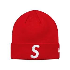 Supreme New Era S Logo Beanie Red