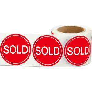 500 PCS 1 Inch Small Round Self-Adhesive Sold Pricing Labels for Inventory Control Shop Yard Sale Retail Store