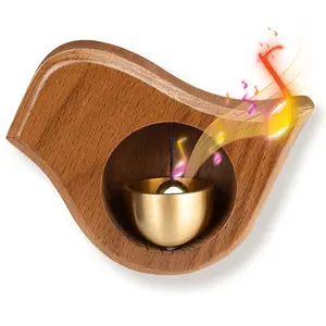 Bird Door Chime with Brass Bell, Chime Shopkeepers Bell, Business Door Entry Chime When Door Opens, Magnets Ring Doorbell for Door, Home, Office, Shop