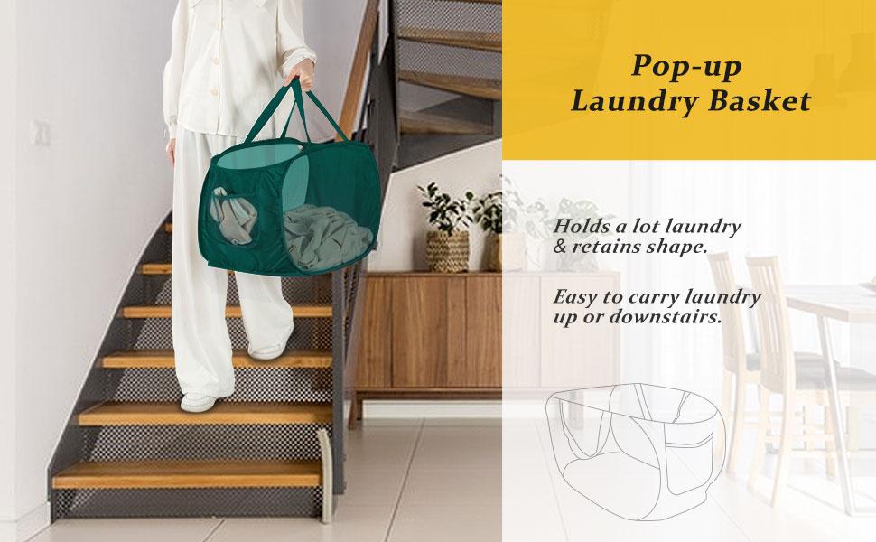 Closet storage baskets，Dirty Clothes Bin，Foldable Laundry Hamper，Mesh Laundry Hamper，Large Capacity，Laundry Hamper for College Students，Practical Housewarming Gift Laundry Basket ，Mother's Day Gift Laundry Hamper for Mom