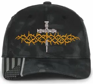 Christian Crown of Thorns New Design Baseball Cap & CHALLENGE COIN and Free Christian Cross Cross Decal