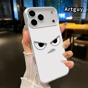Phone Case Compatible for iPhone 17 Pro Max 16 Plus 15 14 13 12 11 Air E Angry eye expression IMD Hybrid Shock-resistant Durable Hard Cover Gift for Male
