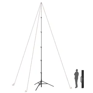 RAUBAY 24′ Tall Tripod Light Stand TT730 Pro Sky High Heavy Duty Sports Camera Video Tripod for Outdoor and Overhead Shots