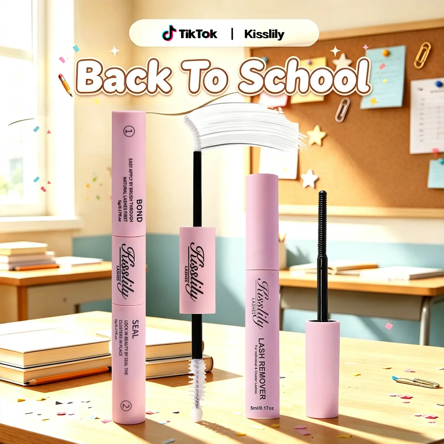 Bond &Seal | Kisslily Lashes 2IN1 Bond &Seal Waterproof Glue For Lashes Cluster Strong Hold For Beginner Friend Makeup Glue & Remover #tiktokshopbacktoschool,back to school