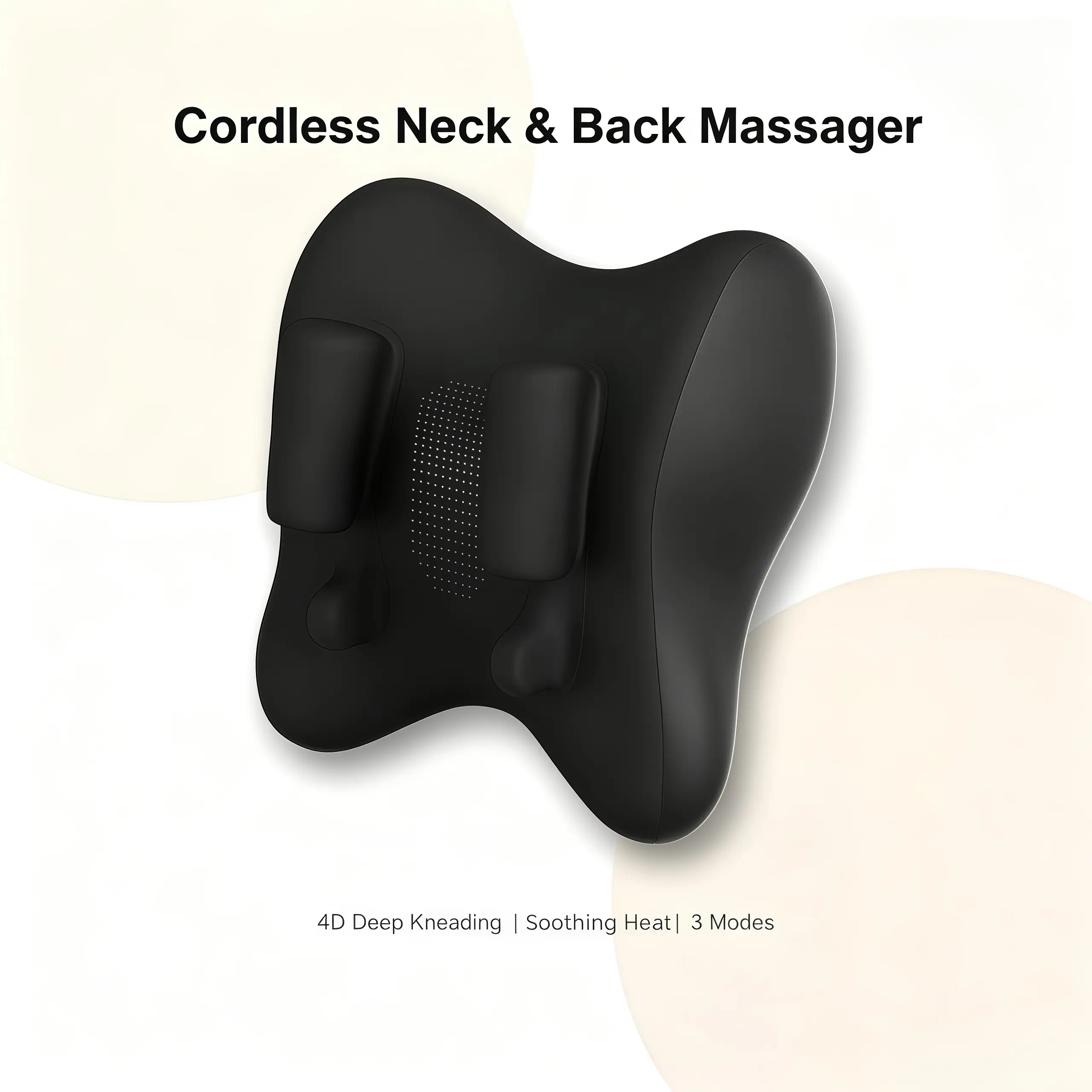 Cordless Neck & Shoulder Massager Pillow with Heat, Shiatsu Deep Tissue Massage for Neck, Shoulder,  Legs, Back Relief, Adjustable Electric Kneading 4D Massager Pillow,Ergonomic Design for Home Office, Gifts for Women,Men,Mother,Her Daily Relaxing