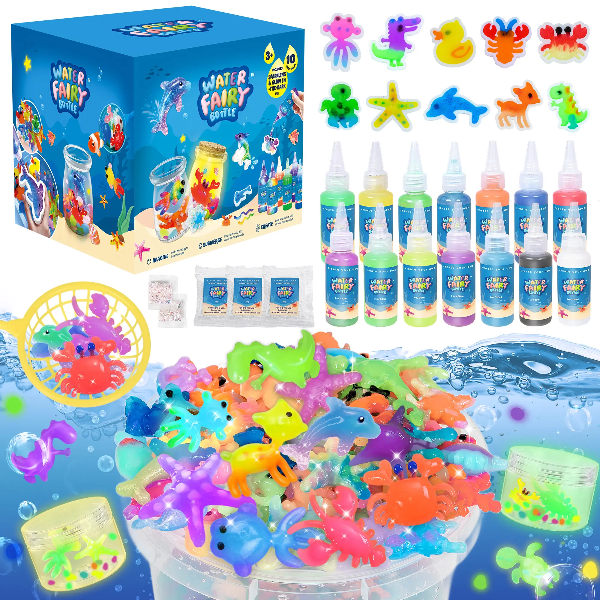 Craftspot Classic Magic Water Elf Toy, Magic Gels, MoldsSuitable for Imaginative Play, Birthdaygifts, Party Favors,Non-toxic safe and Family-Friendly DIYSTEM Projects toCreat Water Pets for Kids
