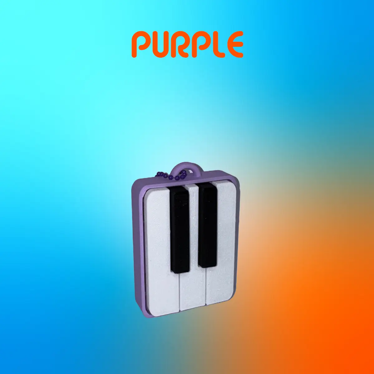 Piano Fidget Clicker Toy | 8 Clicky Keys Sensory Keychain | Stress
