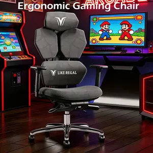 Ergonomic Gaming Chair - 360-Degree, Height-Adjustable, Comfortable, Durability Office Desk Chair with High Back Mesh, Adjustable Lumbar, Footrest, 3D Rotating Headrest, 440 lbs Load Capacity for Home Office, 360-Degree Desk Chairs