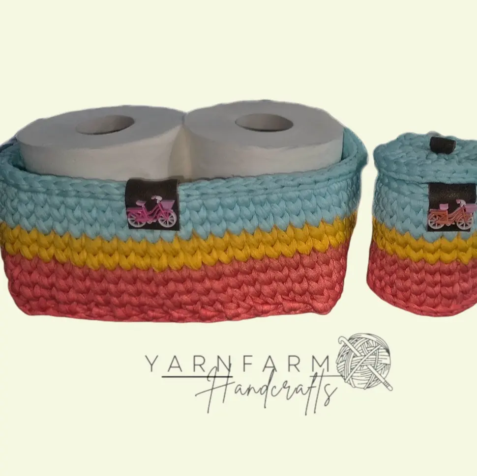 Handmade Crochet Baskets for Home Storage Organization