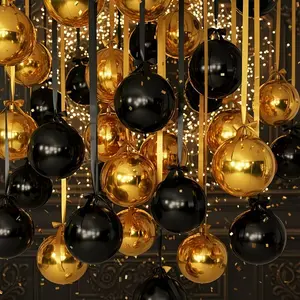 20 Gold 10-Inch 4D Movie Balloons, Perfect for Graduation, Birthday Parties, Wedding Decor, Engagement, Anniversary, Grad Party Decoration