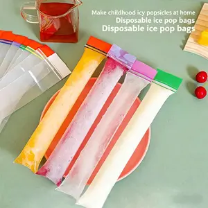 Disposable Ice Pop Bags, Reusable Zip-Top Freezer Tubes for Homemade Popsicles  100Pcs BPA-Free Ice Candy Bags, Leakproof DIY Popsicle Molds for Kids  Summer Must-Have Freezer Tubes, Make Your Own Otter Pops & Smoothies