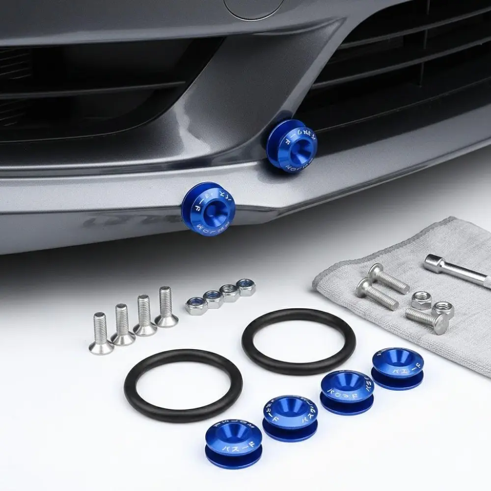 Quick Release Hood Latch Kit with Locking Washers: Universal Bumper and Trunk Fasteners for Cars, Trucks & SUVs, Automotive Accessories, Car Accessory. Easy Installation, Enhanced Safety.