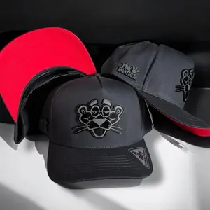 Pantera Hats black red under visor SnapBack cotton for men