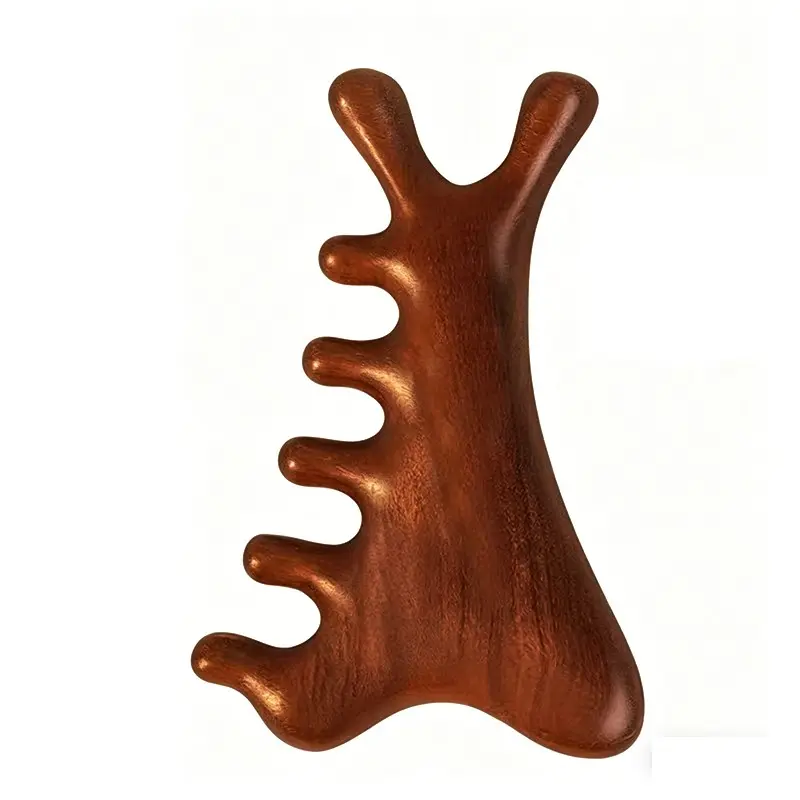 Meridian comb, eye and facial scraping wooden comb, sandalwood comb, facial massage comb, Body care tool