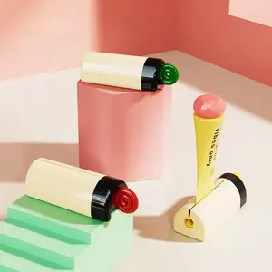 Wall Mounted Magnetic Toothpaste Squeezer,Toothpaste Seat Tube Squeezing Aids,for Various Tube Based Cosmetics and Sauces Squeezer Rollers,1 Pieces,Red