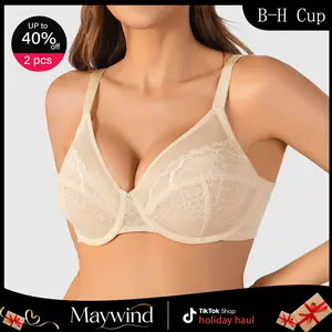 [Maywind] Minimizer Bras for Women Enchante FullCoverage Underwire Bras Plus Size Lifting Floral Lace Brafor Heavy Breast 38DD Size Comfortable Stylish Fit Elegant Style Everyday Minimalist Basic Modest Womenswear  bra holiday haul