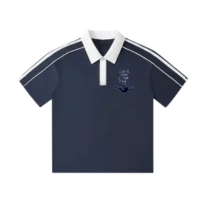 LMICF Contrast Collar Short-Sleeve Polo Shirt