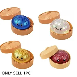 Stress Relieving Toy, Cute Dumpling Shape Finger Toy, Soft Multicolor Baozi Water Ball, Squishies, Perfect Gift for Adults and Teens, Decompression Squeeze
