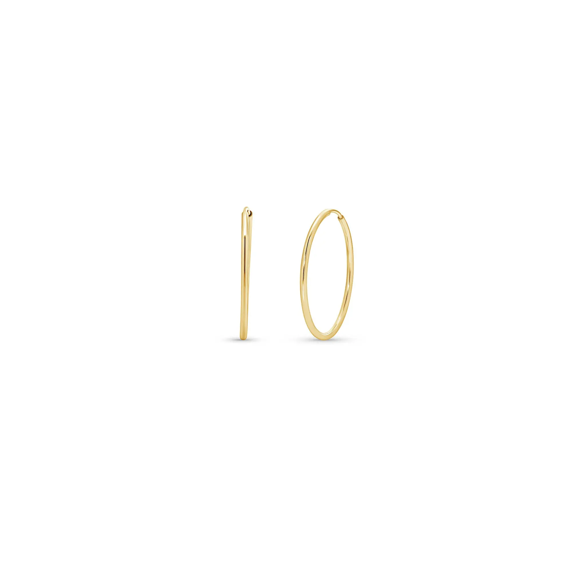 Gold Endless Hoop Earrings