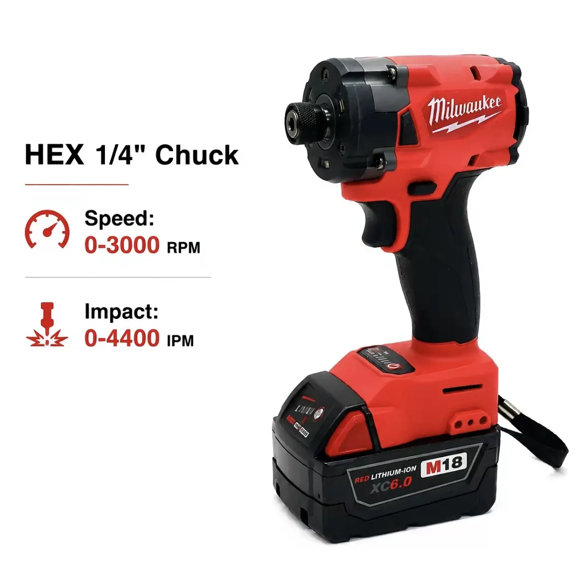 Milwaukee Cordless Brushless Motor High-Torque Impact Driver - Compact Design, Versatile Functionality for DIY Enthusiasts, Screwdriver Tasks & Impact Drilling Applications
