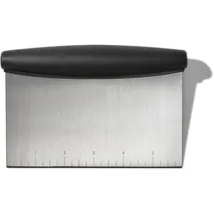 Good Grips Stainless Steel Bench Scraper & Chopper – Multi-Purpose Kitchen Tool for Cutting, Scooping & Cleaning