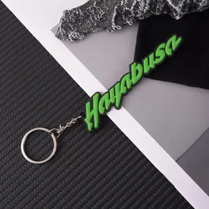 Soft Silicone Motorcycle Emblem Key Ring, Keychain Holder, Creative Key Pendants for Suzuki Hayabusa Gsx1300 R, Auto Accessories